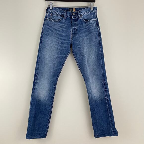 J. Crew Jeans Men's 29 x 32 Hemmed to 29" Inseam Blue Denim Zip Fly Style 770 - Picture 1 of 9